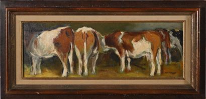 Gabriel Albert VENET (1884-1954).
Les vaches...
