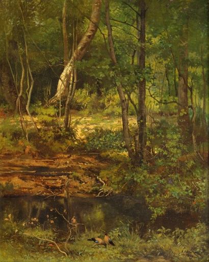 Hector HANOTEAU (1823-1890) Hector Hanoteau (1823-1890)

Source dans le sous-bois,...
