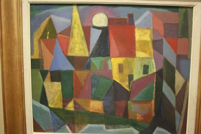 Henry Caillet (1897-1957) Henry Caillet (1897-1957)

Ville cubiste

Huile sur panneau.

Signé...