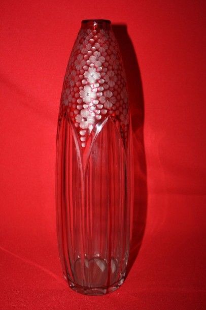VAL SAINT LAMBERT Val Saint Lambert

Vase de forme cylindrique en cristal transparent...