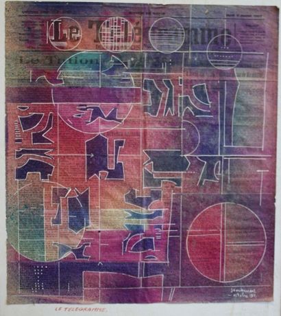 Stockman (XXème) Stockman (XXème)

Le télégramme, 1966

Peinture sur feuille de papier...