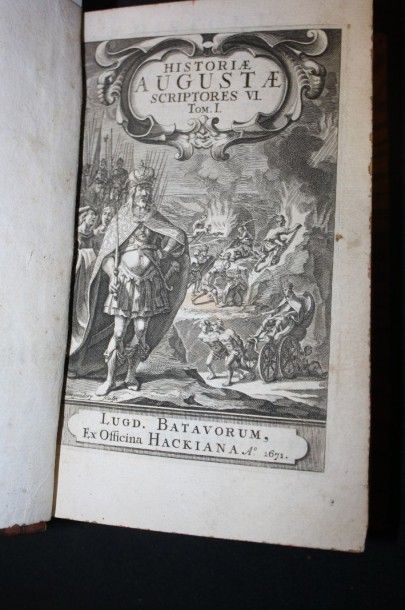 null Historiae Augustae Scriptores VI.Leyde, Hackius, 1671, 2 vol. in-8 basane b...