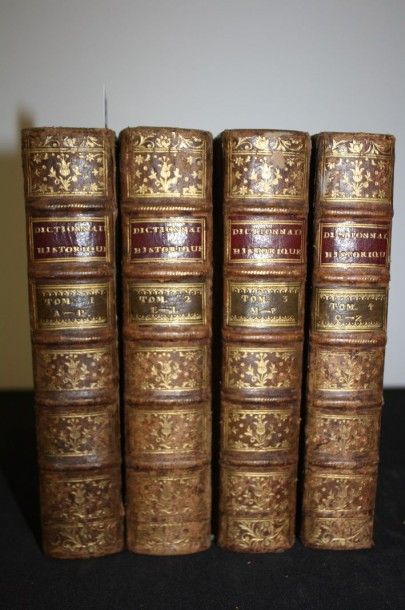 null Nouveau Dictionnaire Historique Portatif.Amsterdam, 1769, 4 vol. in-8 basane...