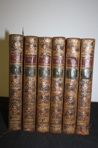 null Oeuvres Complètes de Mme Riccoboni.Volland, 1786, 6 tomes plein veau.