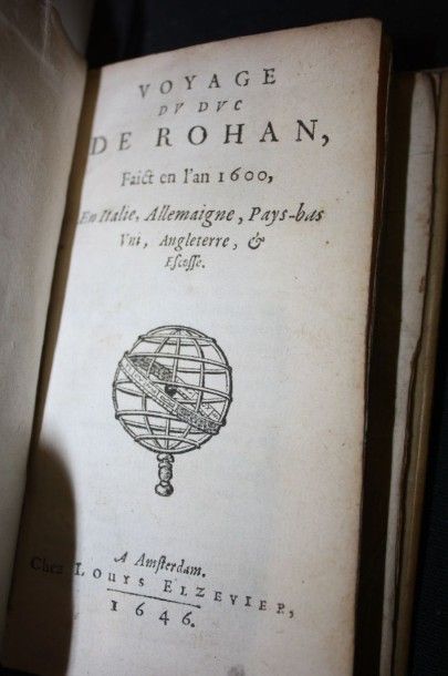 null Voyage du Duc de Rohan en 1600 en Italie, Allemagne, etc.Amsterdam, Elzevier,...