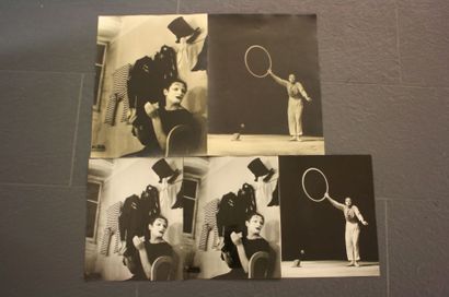 null Paul GINOUX (1922-2013). 

Le Mime Marceau, 1957, sur Scène " Bip " et dans...