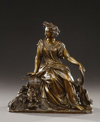 null « La cueillette »

Bronze, patine brune nuancée. Fonte fin XIXème.

Hauteur...