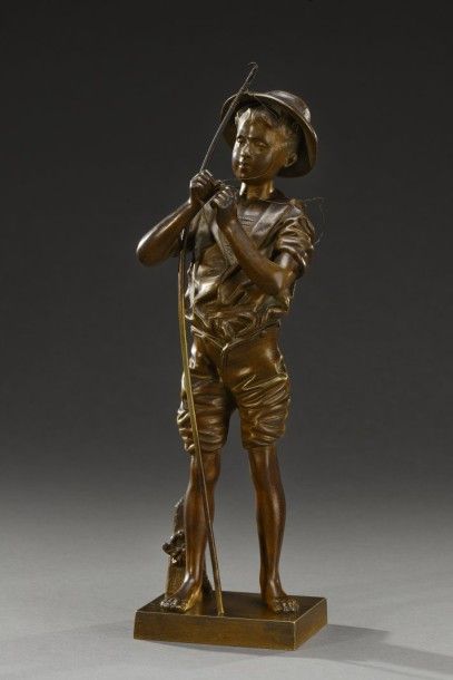 Adolphe Jean LAVERGNE Adolphe Jean Lavergne

« Jeune pêcheur »

Bronze, patine médaille...