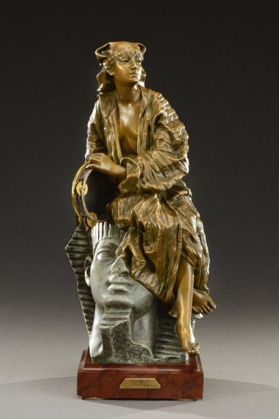 Gaston LEROUX (1854-1942) Gaston Leroux (1854-1942)

« Aïda »

Bronze, patine polychrome.

Signé...