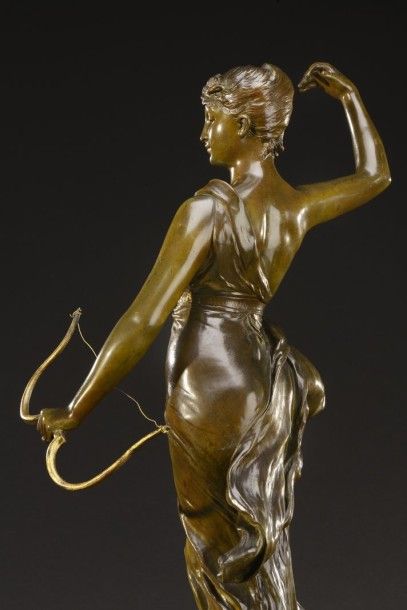 Henri LEVASSEUR (1853-1934) Henri Levasseur (1853-1934)

« Diane chasseresse »

Bronze,...