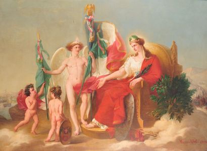 Marius ABEL Marius Abel, "Prince de Savoie", huile sur toile signée en bas à droite...