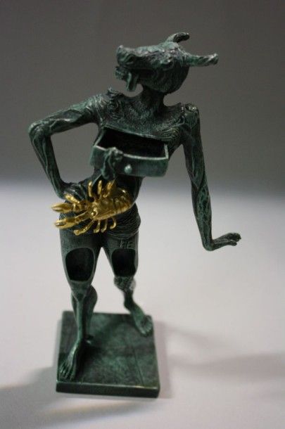Dali (1904-1989) (d'après) Dali (1908-1989) (d'après) Minotaure. Bronze à patine...
