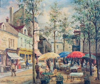 Emile Saudemont (1898- ?) Emile Saudemont (1898- ?)

" Place à Montmartre "

Huile...