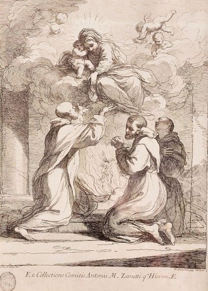 D'après le Guerchin D'après le Guerchin, "L'Assomption de la Vierge", gravure. 35...