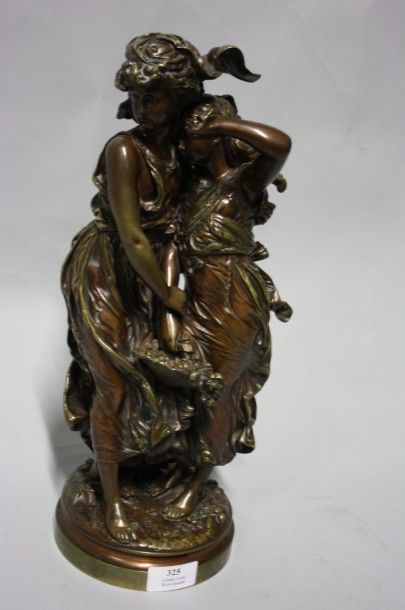 Mathurin MOREAU (1822-1912) Mathurin Moreau (1822-1912), bronze à patine brune représentant...