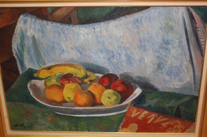 Jean Couty (1907-1997) Jean Couty (1907-1997) 

"Nature morte à la banane", 

huile...