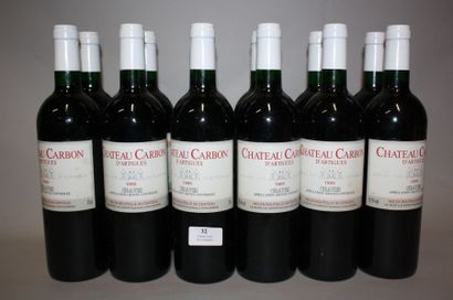 null 12 B CHÂTEAU CARBON D'ARTIGUES Rouge Graves 1995