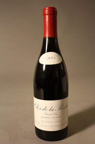 null 1 B CLOS DE LA ROCHE (Grand Cru) contre étiquette abimée Domaine Leroy 1992