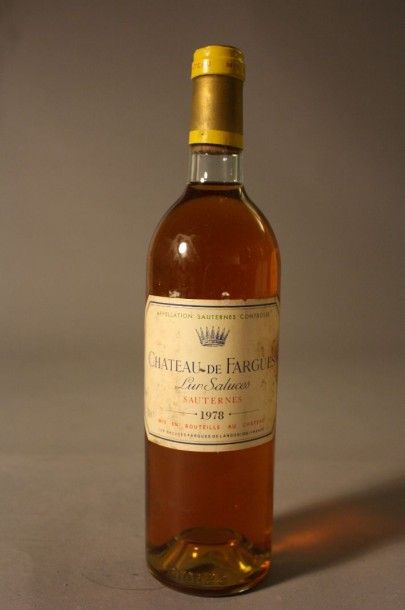 null 1 B CHÂTEAU DE FARGUES (e.t.h. + accrocs légers) Sauternes 1978