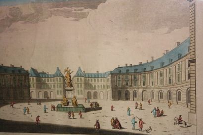 null Ensemble de six vues d'optique de Paris du XVIIIème siècle