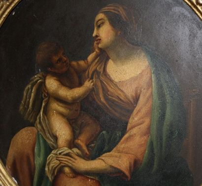 ECOLE FRANCAISE DU XIXème siècle Ecole française du XIXème siècle 

"Vierge à l'enfant"

Huile...