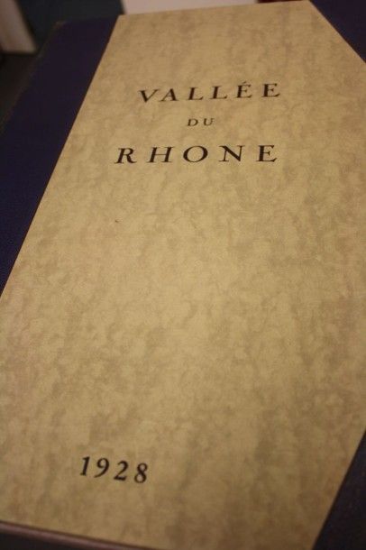 null Vallée du Rhône 1928, receuil de 20 eaux-fortes, texte liminaire d'André Ch...