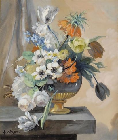 ARTHUR CHAPLIN (1869-1935) Arthur Chaplin (1869-1935)

Bouquets de fleurs à l'antique...