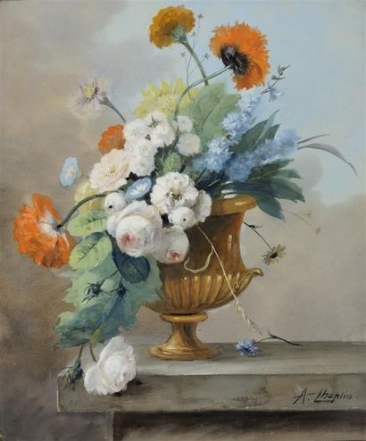 ARTHUR CHAPLIN (1869-1935) Arthur Chaplin (1869-1935)

Bouquets de fleurs à l'antique...