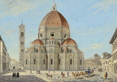 null Ecole italienne du XIXème siècle

Vue de la cathédrale de Florence

Aquarelle...