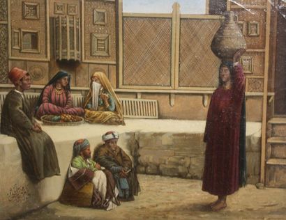 null Ecole iranienne de la fin du XIXème siècle

Scène orientaliste

Huile sur toile.

Signée...