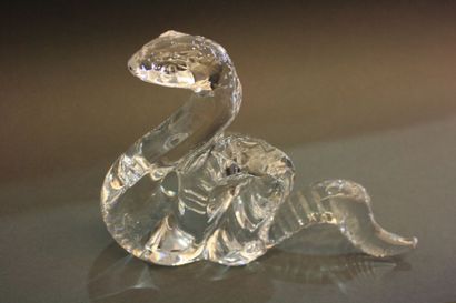 null Baccarat. Serpent en cristal. Signé.
L. 13,5 cm.