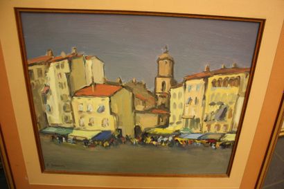 null Baronian, St Tropez, huile sur toile signée en bas à gauche