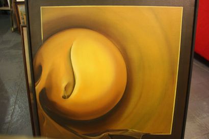 Roland Burlet, abstraction, huile sur toile...