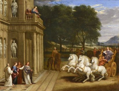 null ECOLE FRANCAISE du XVIIème siècle

Entourage de Jacques Stella (1596 - 1657)

Achille...