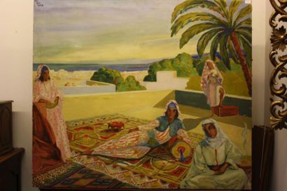 null Ecole orientaliste moderne (XXème siècle)

Le repos des femmes sur la terrasse

Huile...