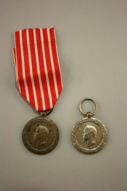 null France. Deux médailles d'Italie 1859.