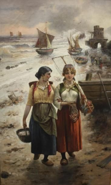 null Louis Gartner (XIXème - XXème siècle)

Jeunes filles sur le retour de la pêche

Huile...