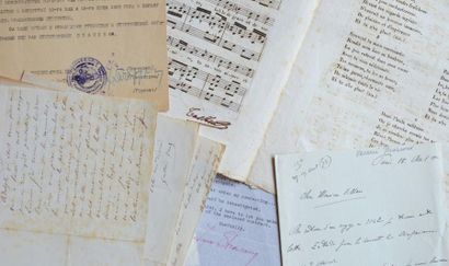 null MUSIQUE. 30 lettres de compositeurs, librettistes, artistes lyriques et musiciens.

Igor...