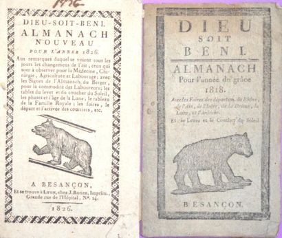 null DOUBS. 2 almanachs bisontins du début du XIXe.

" Dieu soit béni - Almanach...