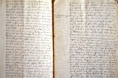 null ISERE. Cahier manuscrit en latin daté du 17 mai 1470, 11 pp. in-4.

" Albergement...
