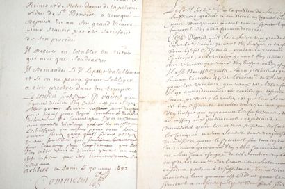 null MARNE. Saint-Baal de Reims. 2 pièces manuscrites signées de 1692. 

Consultation...