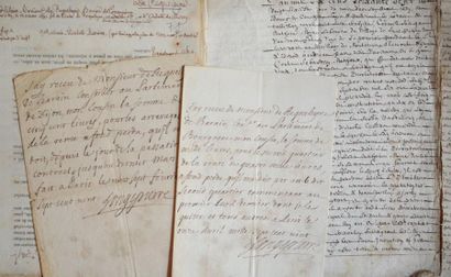null SAONE-ET-LOIRE. 10 documents manuscrits des XVIIe et XVIIIe.

Documents divers...