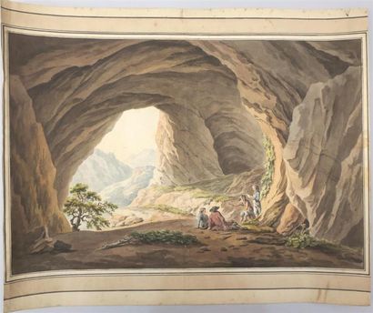null Ecole française du XVIIIe siècle
Grotte de Balme dans la vallée de Sallanches....
