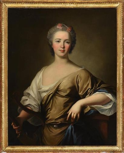 null NATTIER Jean - Marc (Ecole de) Paris 1685 - id. ; 1766
Jeune femme à la Lyre,...