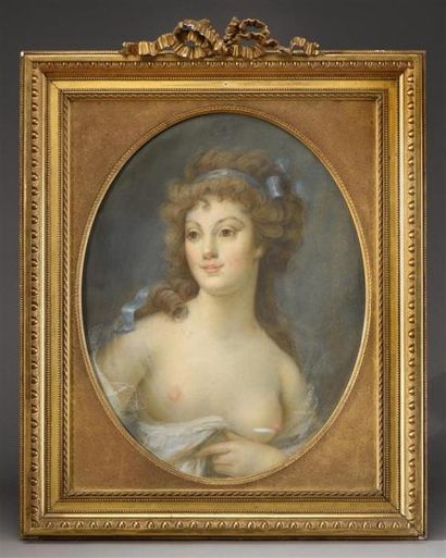 null VESTIER Antoine (Ecole de) (1740 - 1824)
Portrait de jeune femme la poitrine...