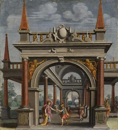 null VREDEMAN de VRIES Paul (Ecole de) Anvers 1567 - Amsterdam 1616 / 1617
Deux intérieurs...