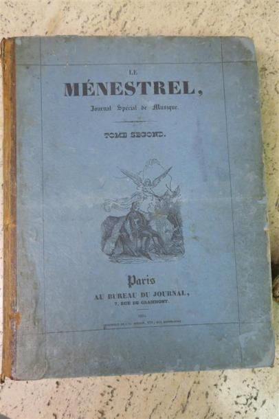 null LE MENESTREL, JOURNAL DE MUSIQUE. Paris, au bureau du journal, 1834-1835. Reliure...
