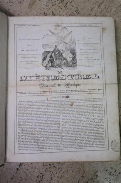 null LE MENESTREL, JOURNAL DE MUSIQUE. Paris, au bureau du journal, 1834-1835. Reliure...
