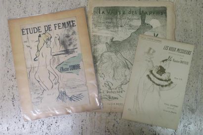 null [HENRI DE TOULOUSE-LAUTREC]. 3 programmes illustrés par Toulouse-Lautrec. Fin...