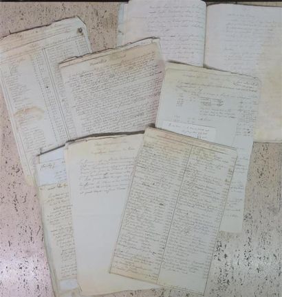 null ASTRONOMIE / MESURE DU TEMPS. Ensemble de manuscrits du début du XIXe.
Le manuscrit...